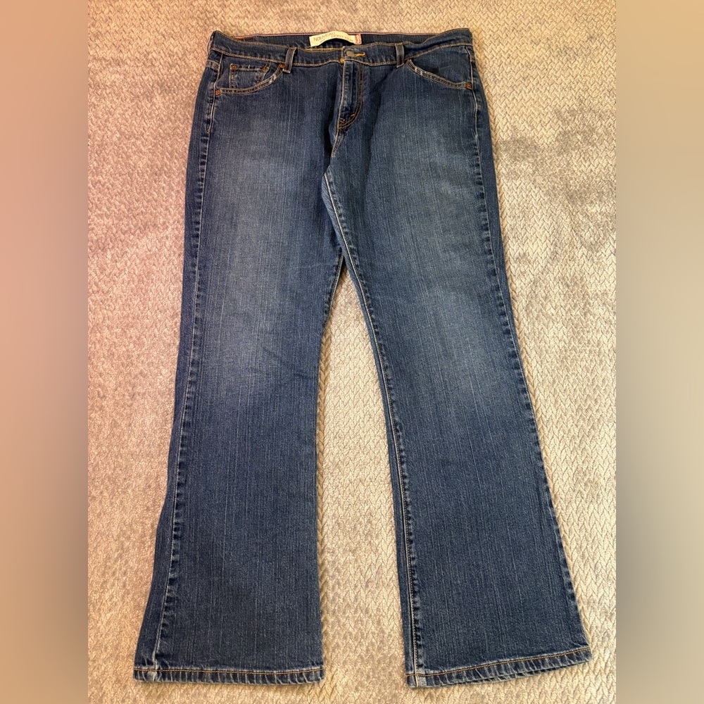 Women’s Levi’s Dark Blue Denim Noveau 515 Y2K Boot Cut Jeans Size 16 Medium